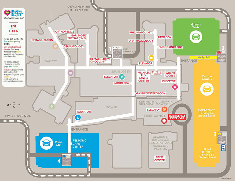 campus map detailing drop-off area.