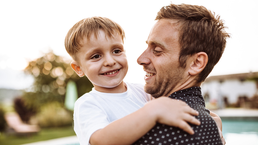 youg boy and father.